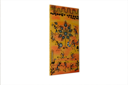 Vihan - Solid Wall Panel Art - Multi Colour Paint Finish