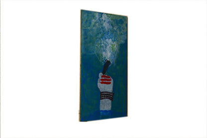 Jai - Solid Wall Panel Art - Multi Colour Paint Finish