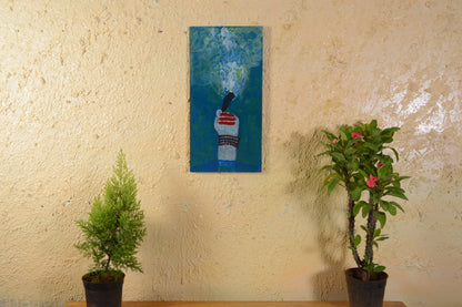 Jai - Solid Wall Panel Art - Multi Colour Paint Finish