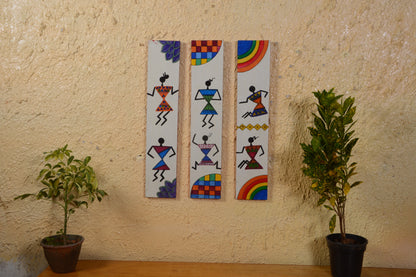 Kiara - Solid Wall Panel Art - Multi Colour Paint Finish