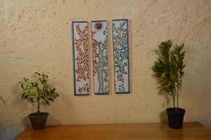 Swara - Solid Wall Panel Art - Multi Colour Paint Finish