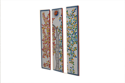 Swara - Solid Wall Panel Art - Multi Colour Paint Finish