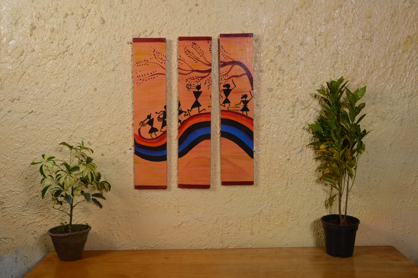 Swaran - Solid Wall Panel Art - Multi Colour Paint Finish