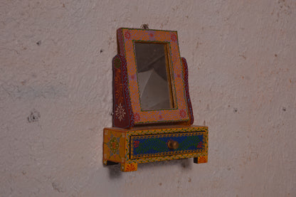 Vanya - Wall Cabinet Art - Multi Colour Paint Finish