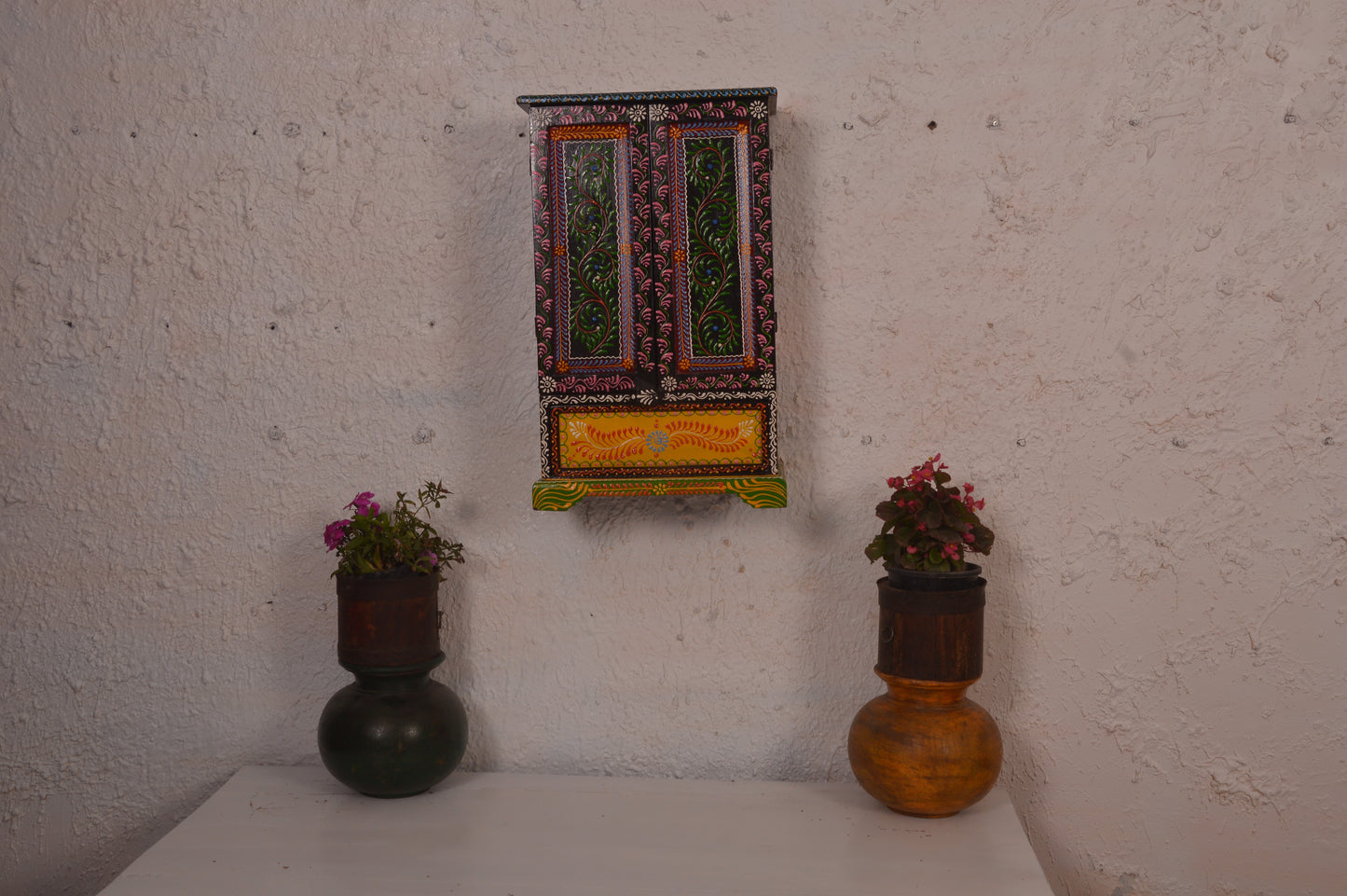 Samran - Wall Cabinet Art - Multi Colour Paint Finish