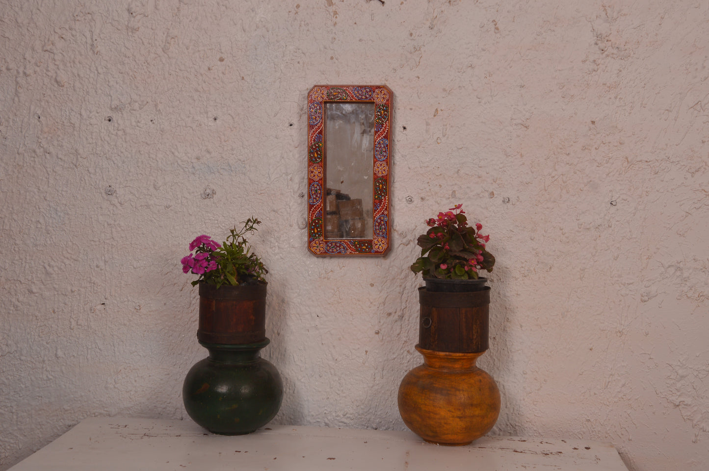Noah Wall Mirror Frame Art - Multi Colour Paint Finish