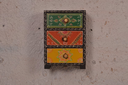 Kai - Wall Cabinet Art - Multi Colour Paint Finish