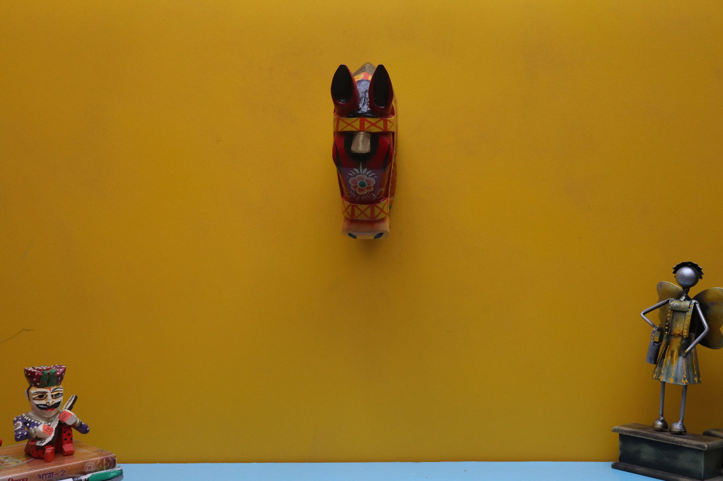 Etash - Wood Wall Decor Animal Figure Art - Multi Colour