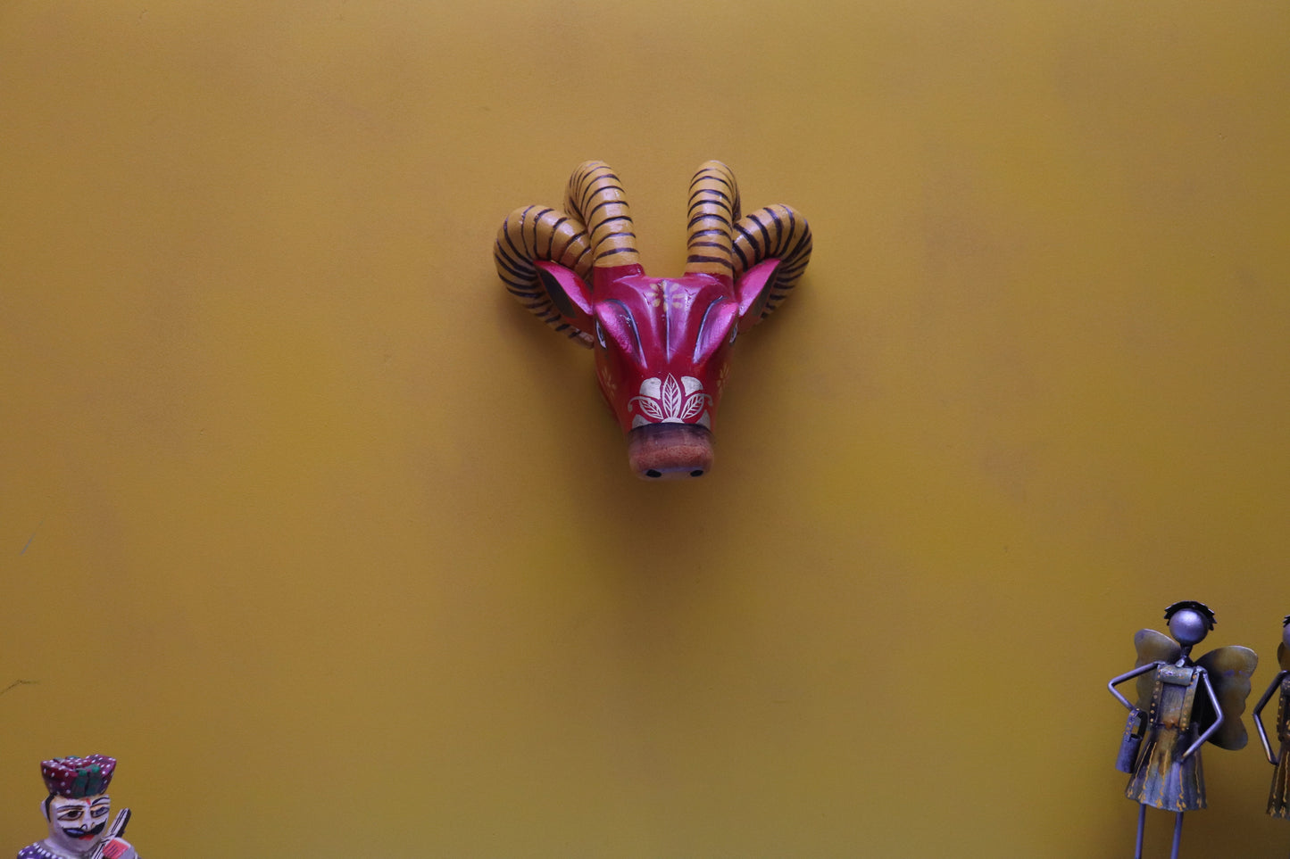 Gyaan - Wood Wall Decor Animal Figure Art - Multi Colour