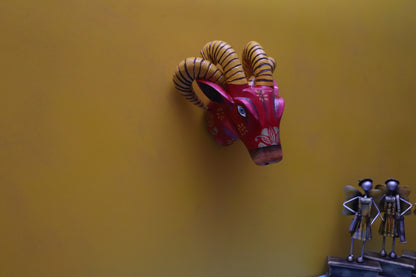 Gyaan - Wood Wall Decor Animal Figure Art - Multi Colour