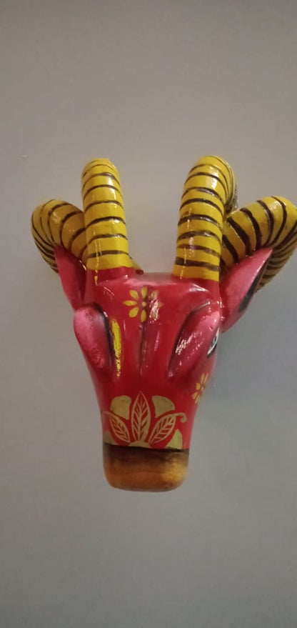 Gyaan - Wood Wall Decor Animal Figure Art - Multi Colour