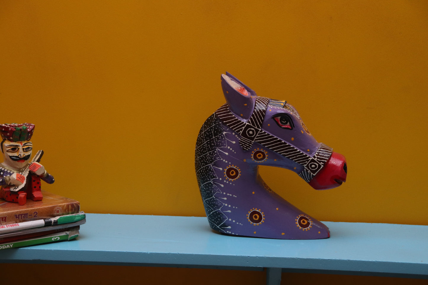 Hrutesh - Wood Wall Decor Animal Figure Art - Multi Colour