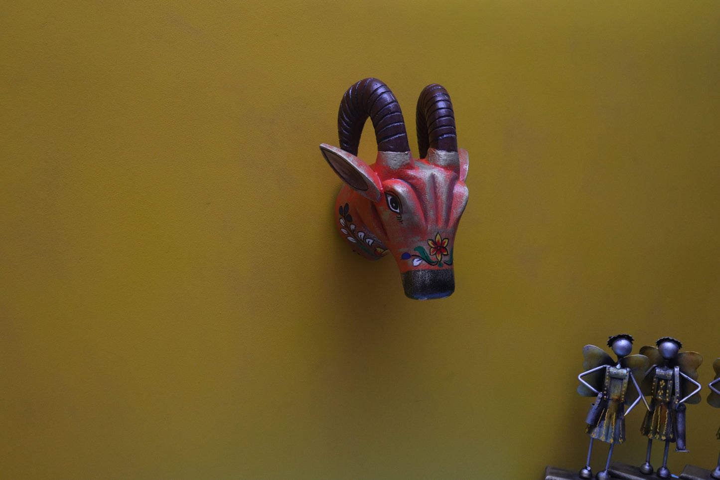 Ina - Wood Wall Decor Animal Figure Art - Multi Colour