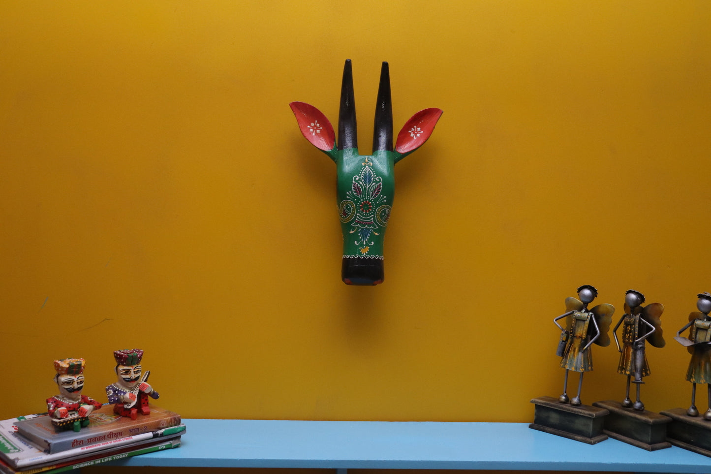 Indra - Wood Wall Decor Animal Figure Art - Multi Colour