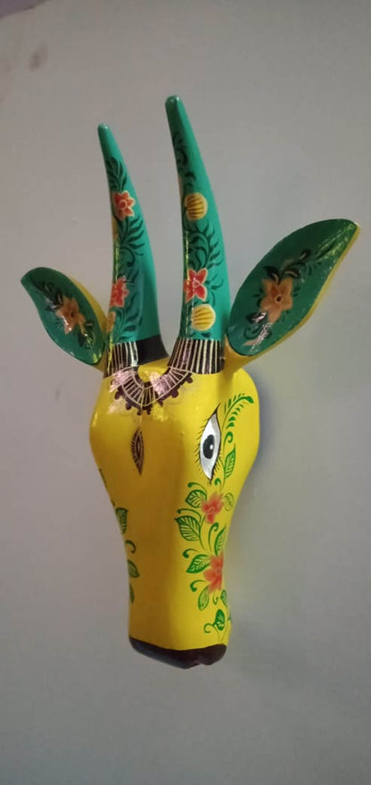 Kabir - Wood Wall Decor Animal Figure Art - Multi Colour