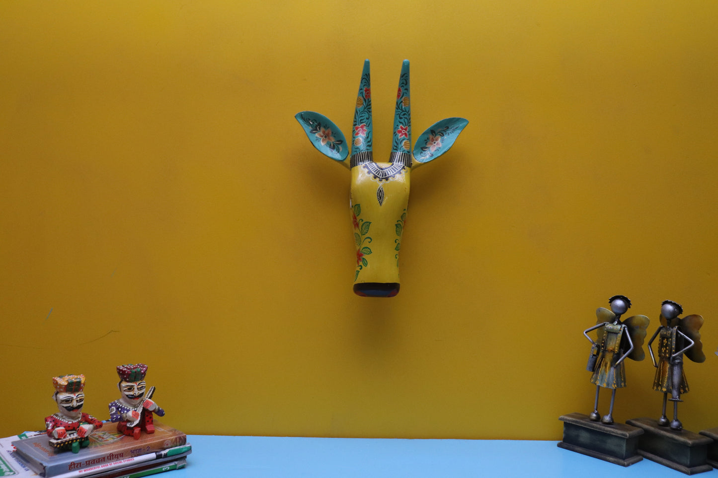 Kabir - Wood Wall Decor Animal Figure Art - Multi Colour