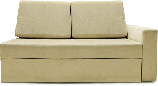 Haven - Victorian Gold Fabric Sectional Sofa Bed (2 - Seater)