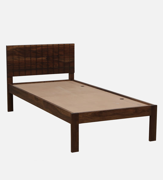 Sheesham Wood Non Storage Single Bed In Dark Teak Finish