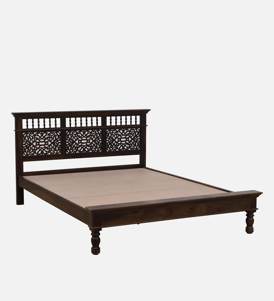 Sheesham Wood Queen Size Bed In Provincial Teak Finish