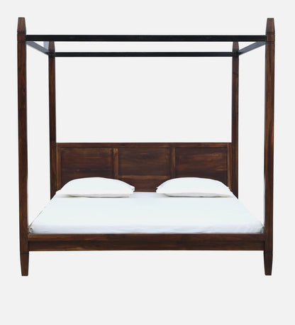 Sheesham Wood King Size Poster Bed In Provincial Teak Finish