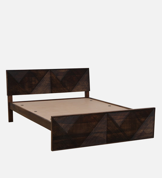 Sheesham Wood King Size Bed In Provincial Teak Finish
