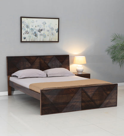 Sheesham Wood King Size Bed In Provincial Teak Finish
