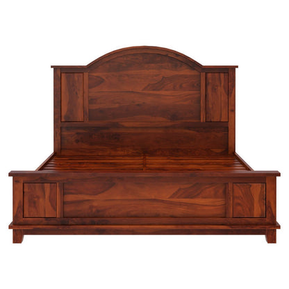 Solid Wood King Bed In Rosewood Finish