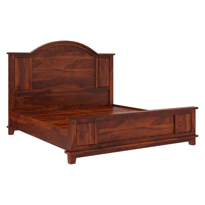 Solid Wood King Bed In Rosewood Finish