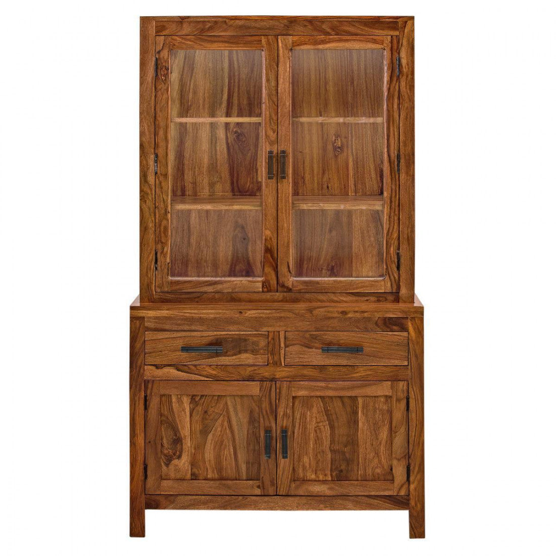 Solid Wood Crockery Unit In Honey Finish