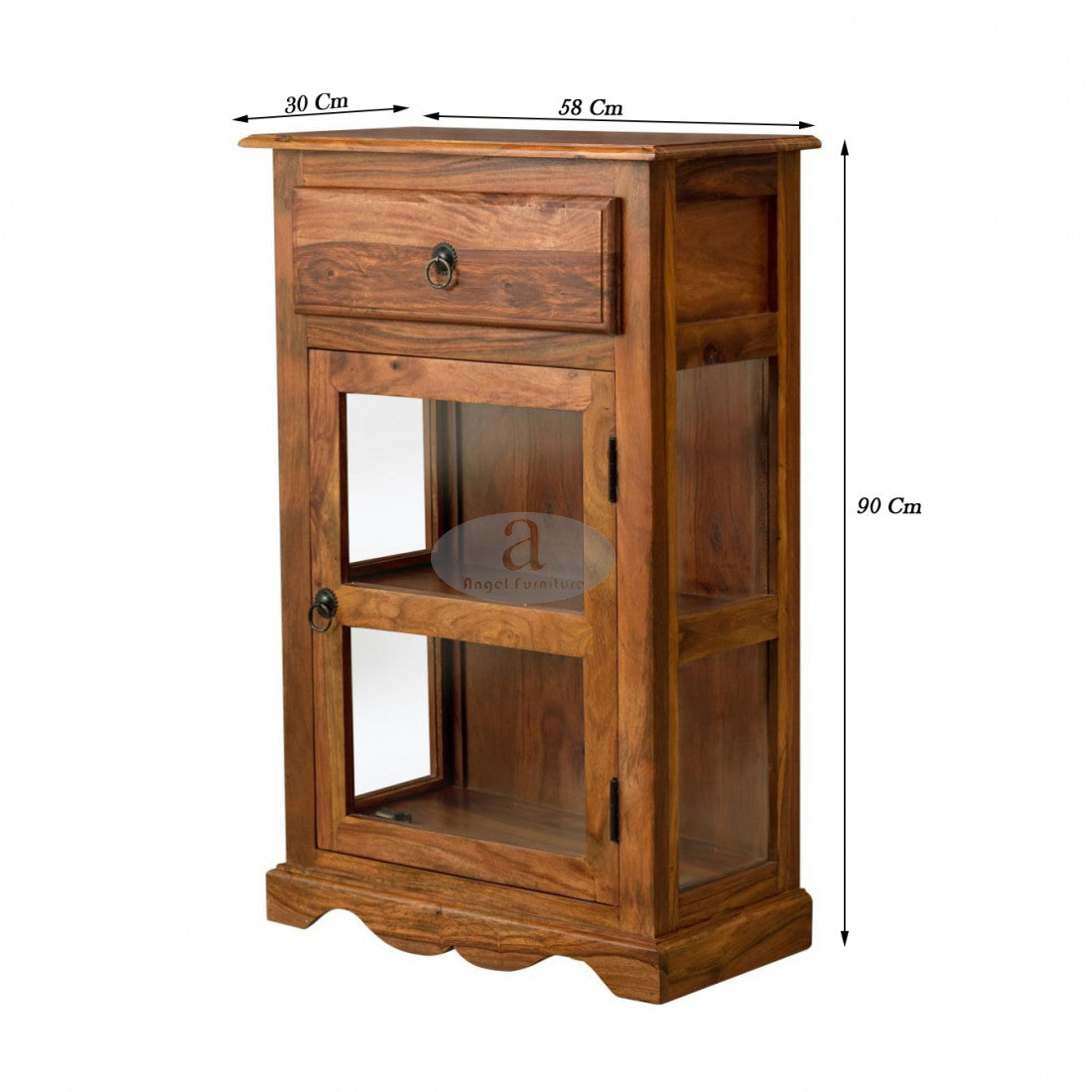 Solid Wood Crockery Unit In Honey Finish