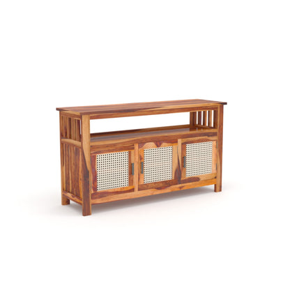 Solid Wood Crockery Unit In Honey Finish