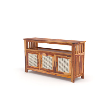 Solid Wood Crockery Unit In Honey Finish