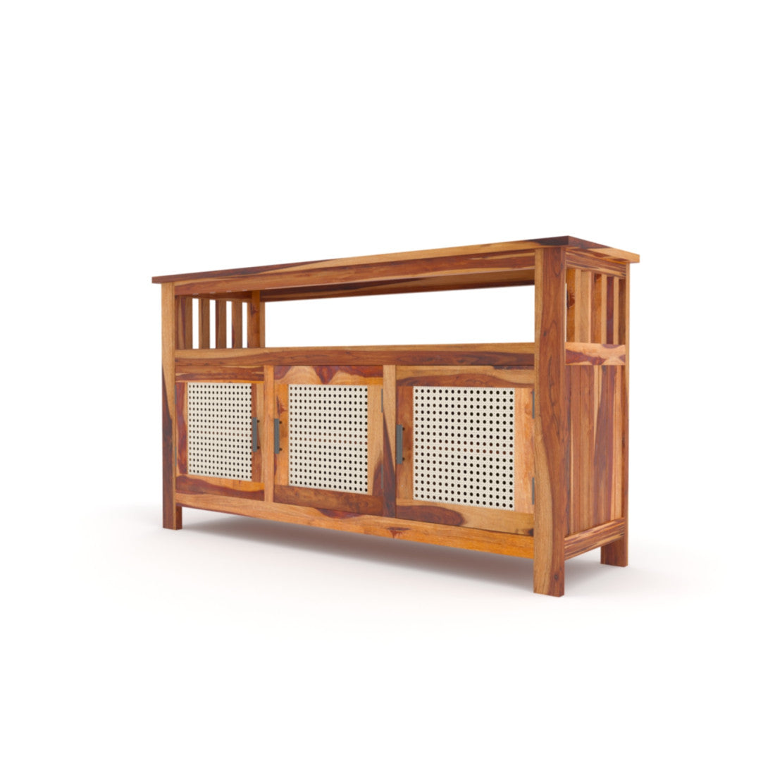 Solid Wood Crockery Unit In Honey Finish