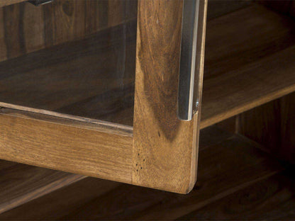 Solid Wood Crockery Unit In Teak Finish