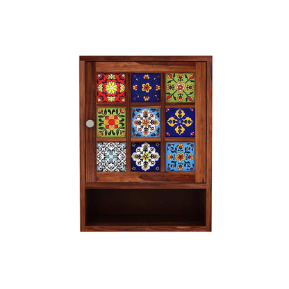 Solid Wood Crockery Unit In Honey Finish