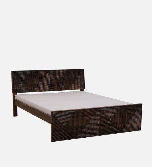 Sheesham Wood Queen Size Bed In Provincial Teak Finish