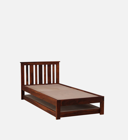 Sheesham Wood Single Bed In Honey Oak Finish With Trundle