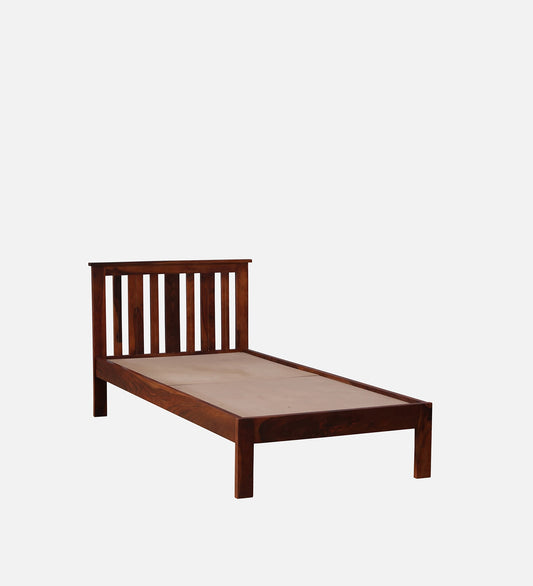Sheesham Wood Single Bed Without Storage In Honey Oak Polish Finish
