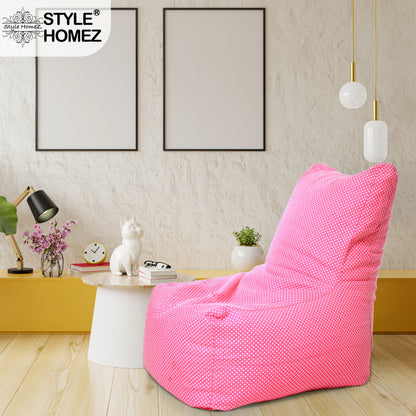XXLChair Polka Dots Printed Bean Bag With Fillers