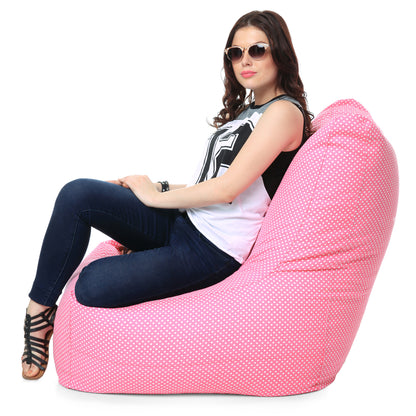 XXLChair Polka Dots Printed Bean Bag With Fillers