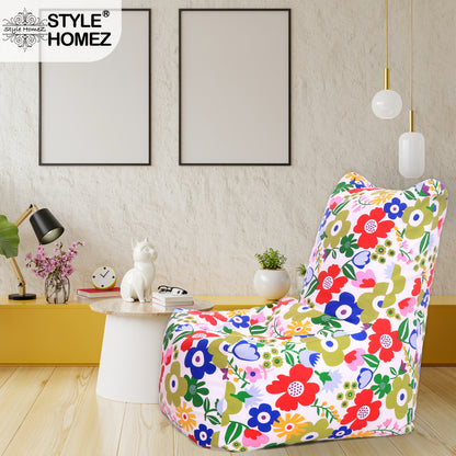 XXLChair Floral Printed Bean Bag With Fillers