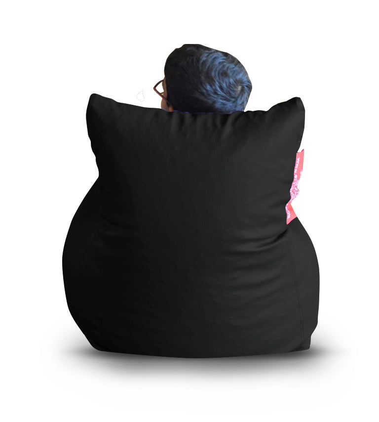 Leatherette Bean Bag Chair With Fillers - Large