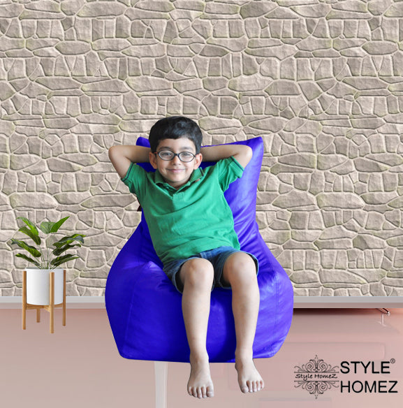 Leatherette Bean Bag Chair With Fillers - Large