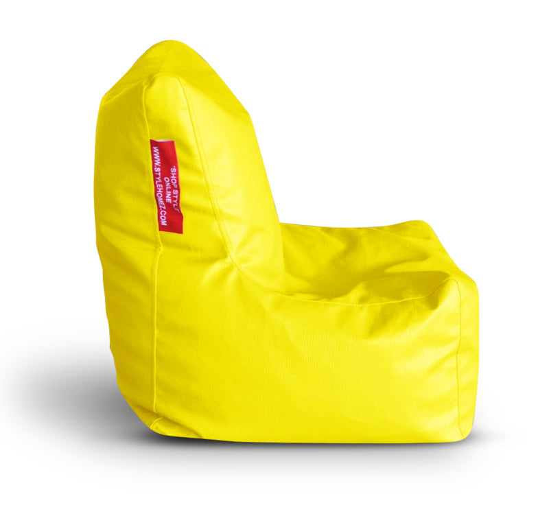 Leatherette Bean Bag Chair With Fillers - Large