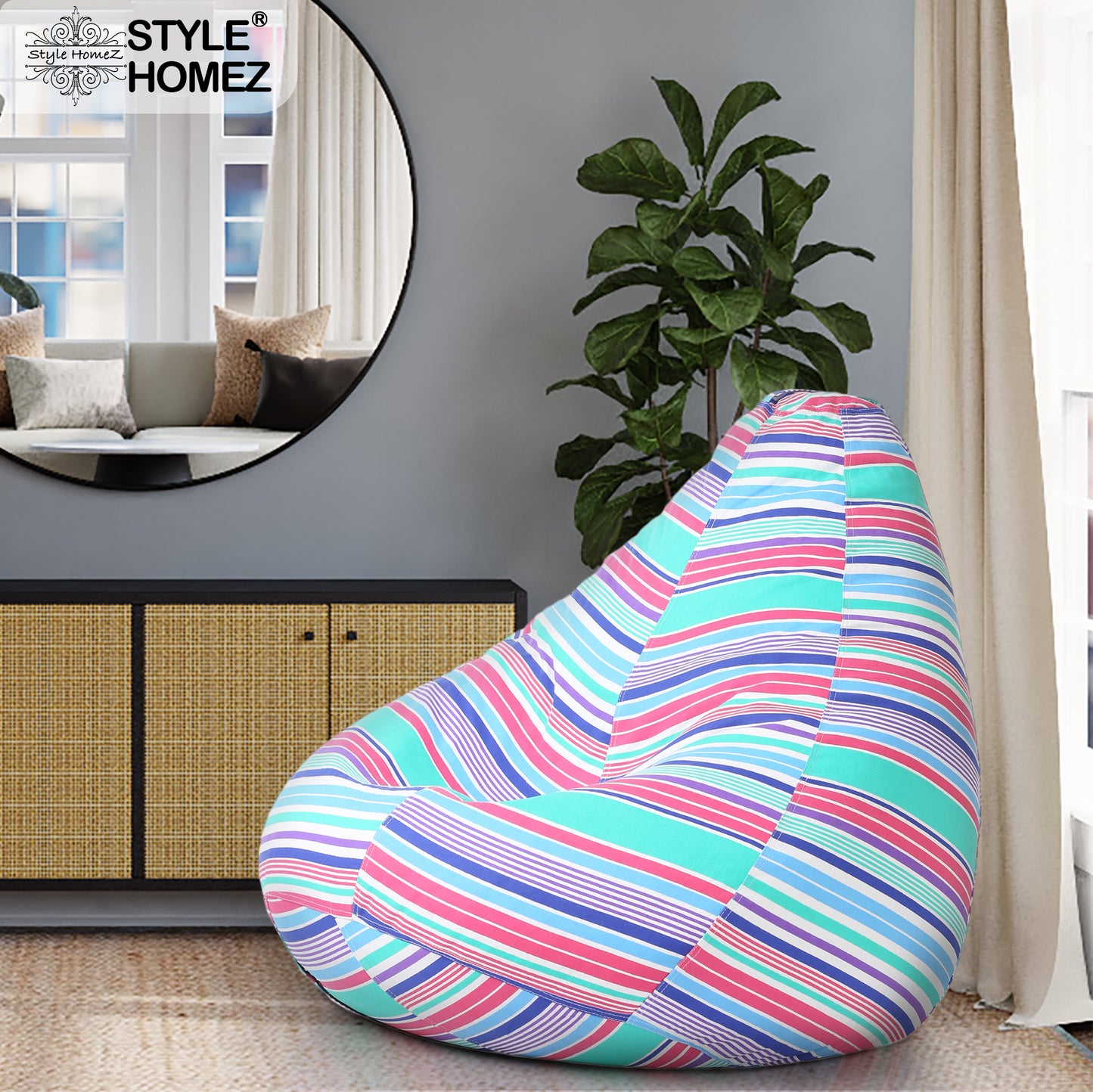Classic Canvas Printed Bean Bag With Fillers - XXL