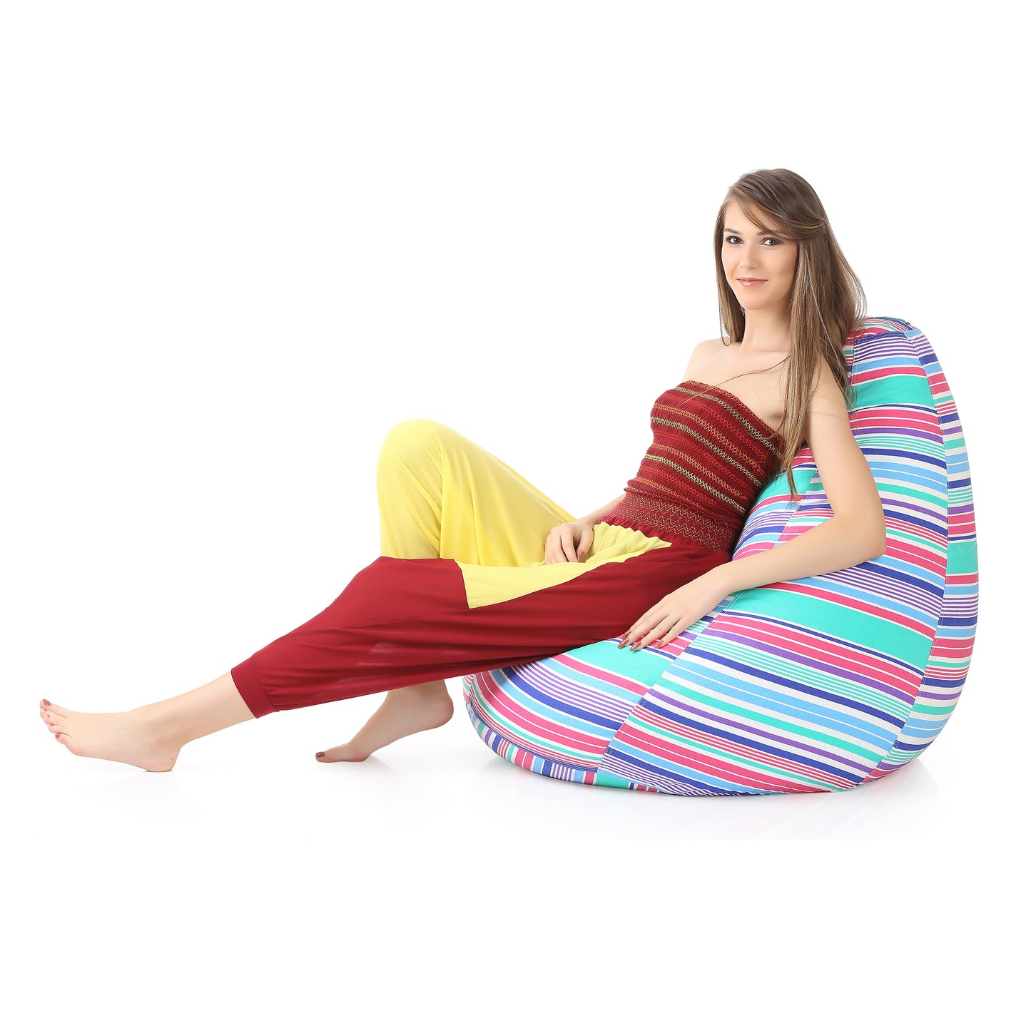 Classic Canvas Printed Bean Bag With Fillers - XXL