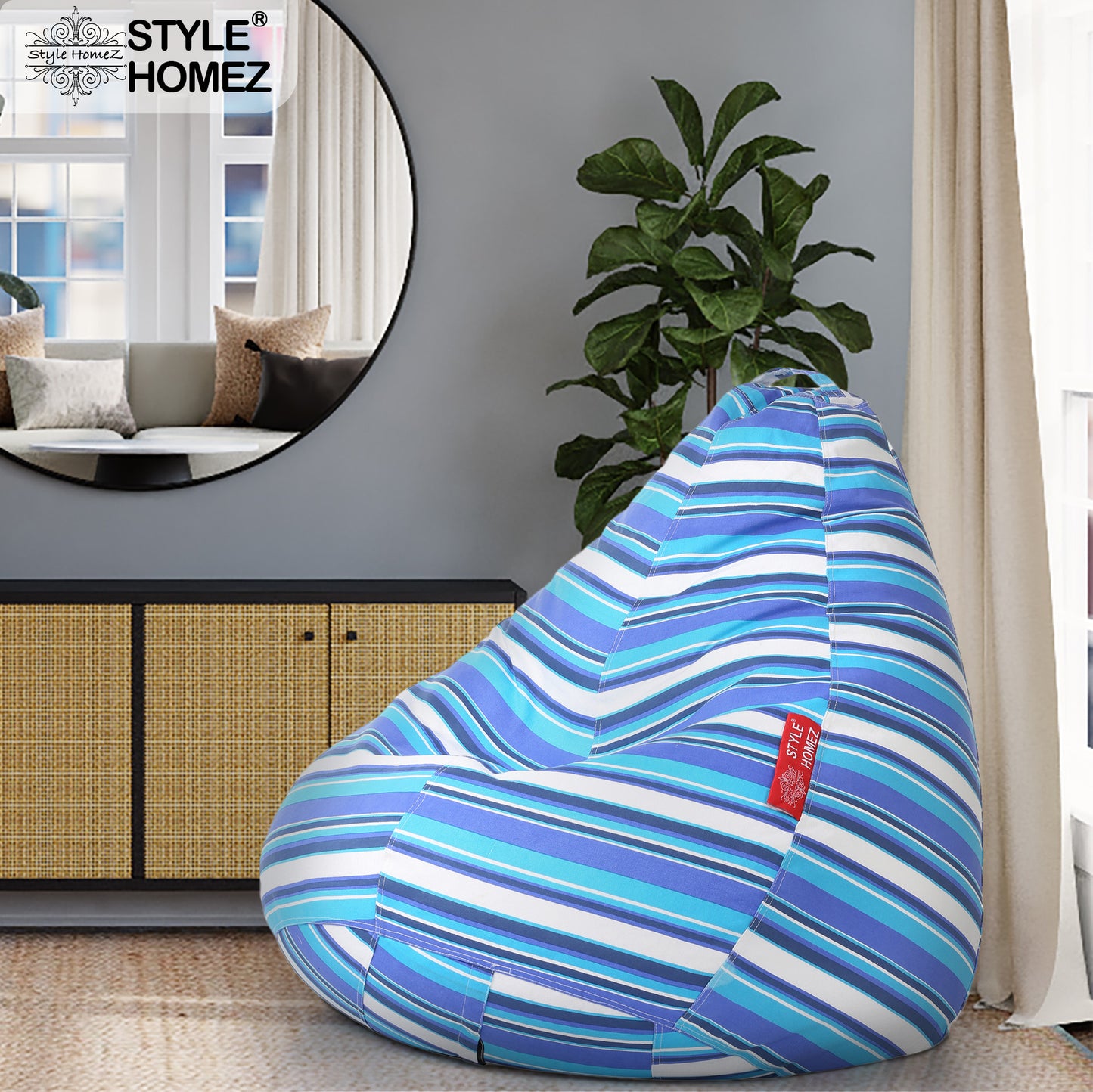 Classic Canvas Printed Bean Bag With Fillers - XXL