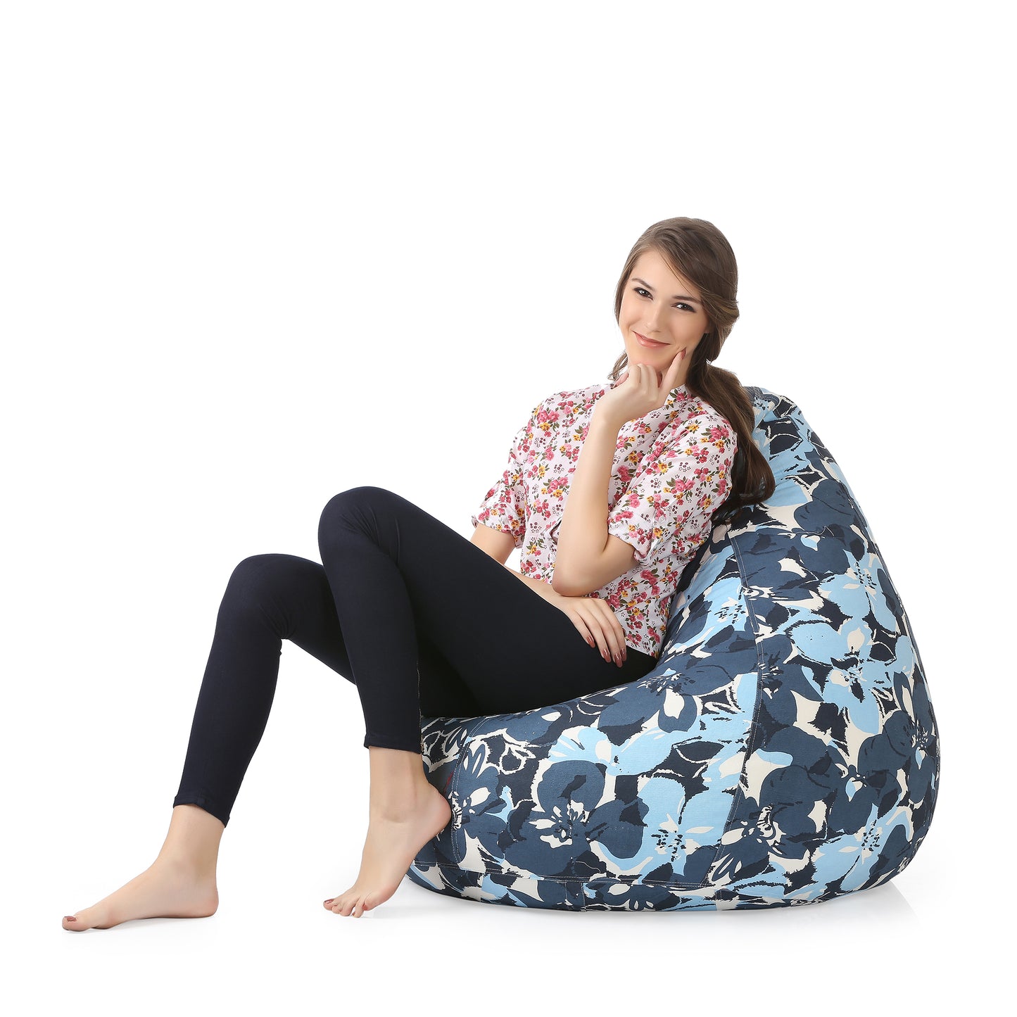 Classic Canvas Printed Bean Bag With Fillers - XXL