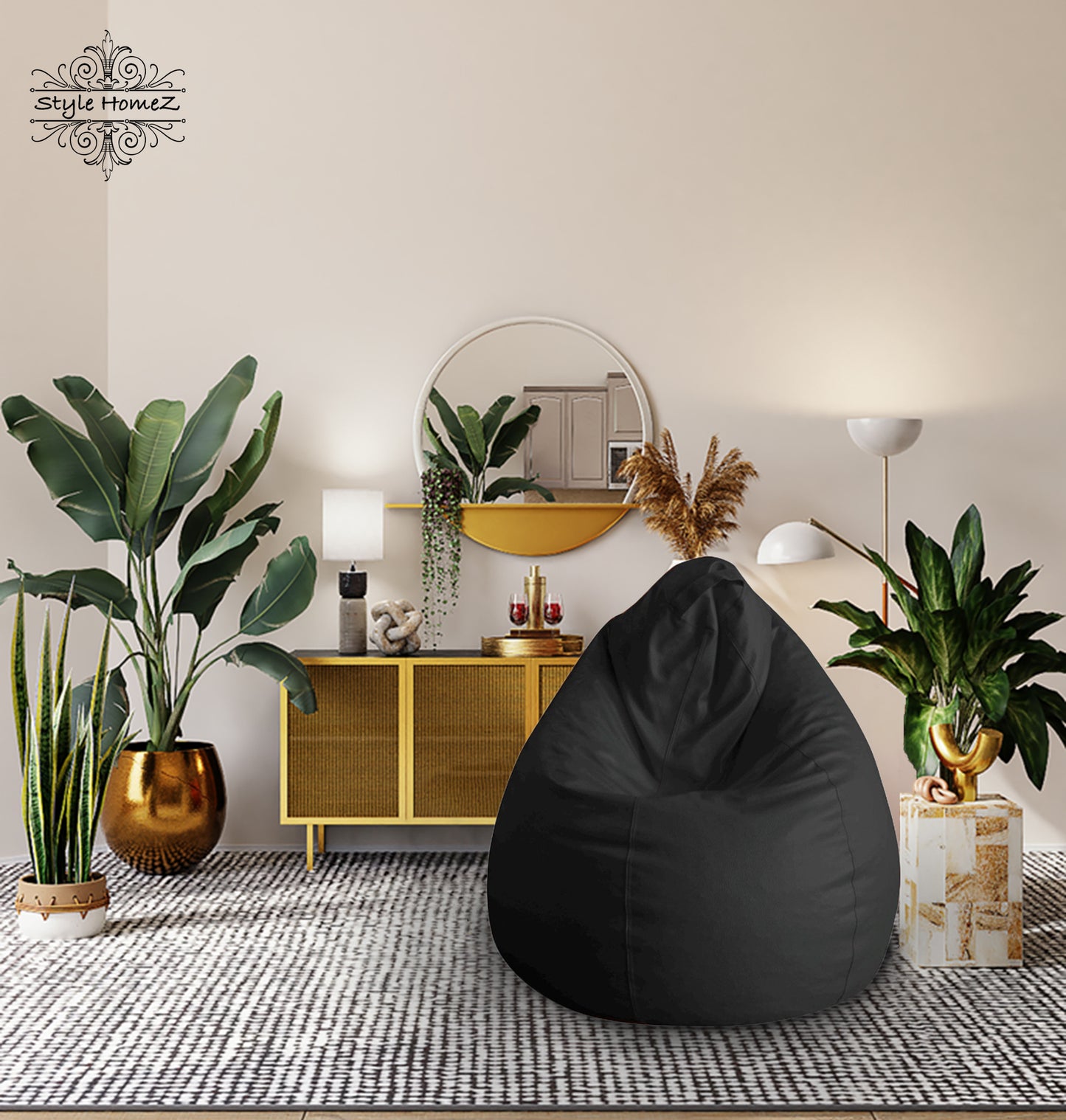 Leatherette Bean Bag With Fillers - XL