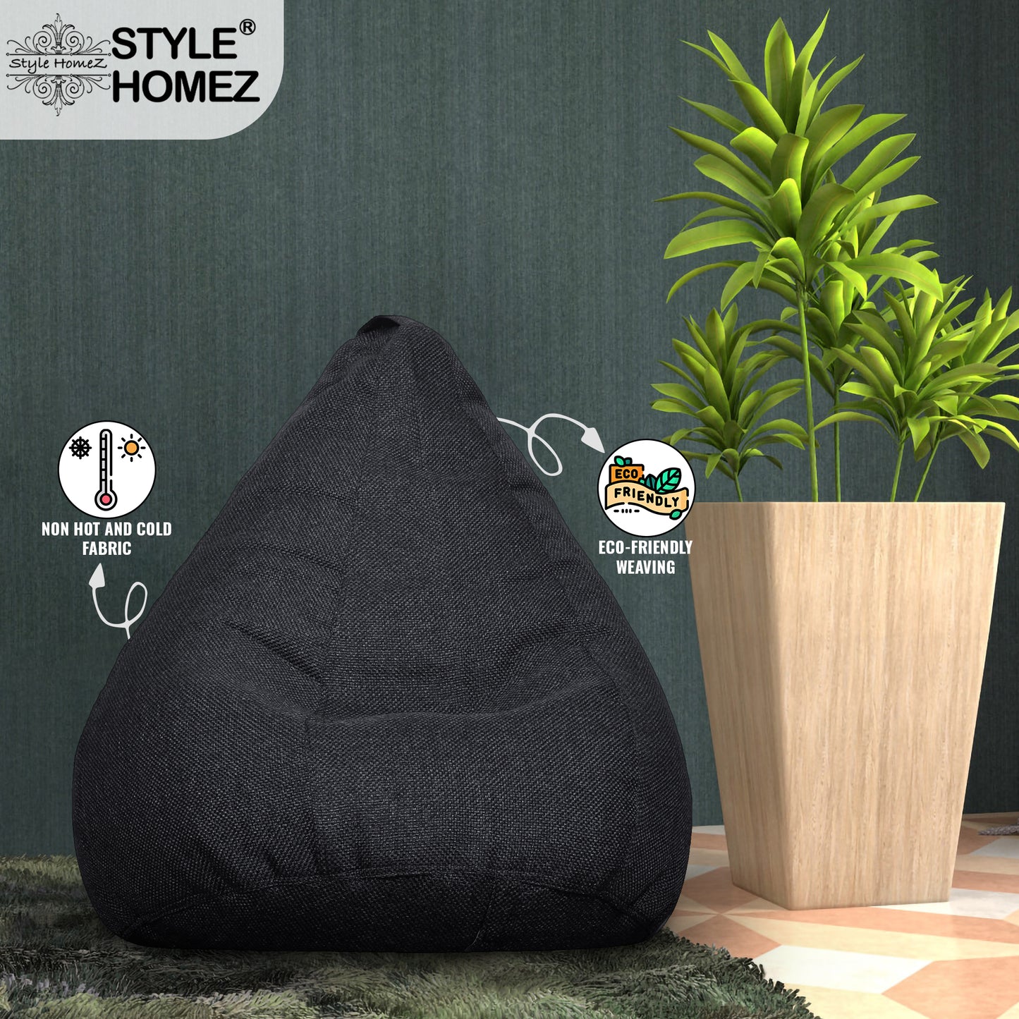 Organix - Collection Jute Fabric Bean Bag With Fillers - XL